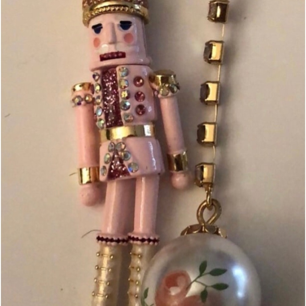 Betsey Johnson Pink Toy Soldier Mismatched Drop Earrings